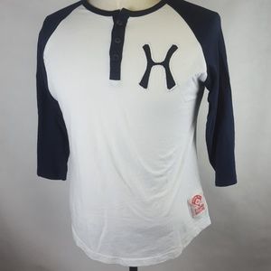 Hudson NYC Henley Raglan Preshrunken XL Baseball T